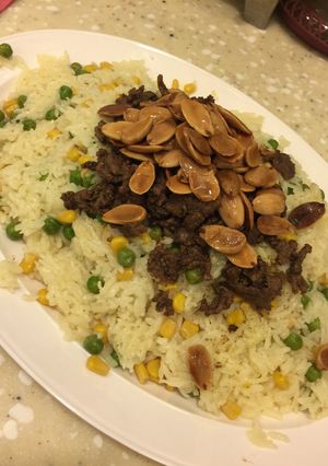 صورة لوصفة رز بالبازيلاء والذرة