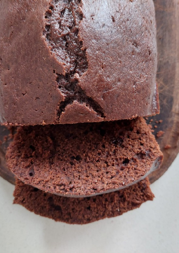Una foto de Budín integral de chocolate y café