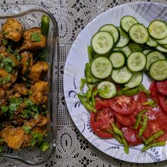 A picture of Chicken Tikka Karahai😎.