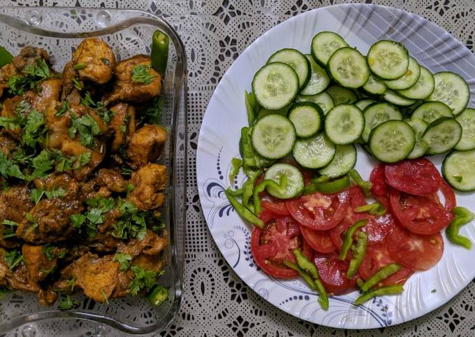 Recipe of Super Quick Homemade Chicken Tikka Karahai😎