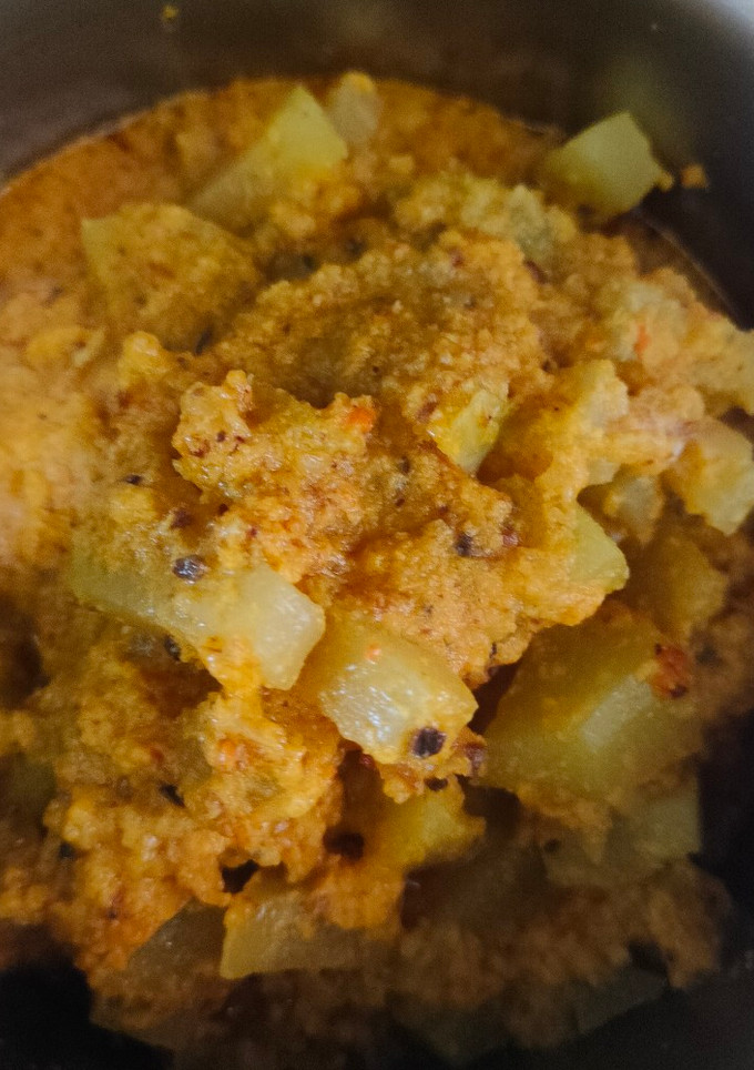 சௌசௌ மாசி கருவாடு கூட்டு(chow chow koottu recipe in tamil) செய்முறை முக்கிய புகைப்படம்