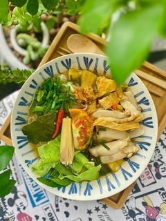 Hình của món Bún Thái chay.