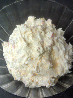 A picture of mmm crab dip.
