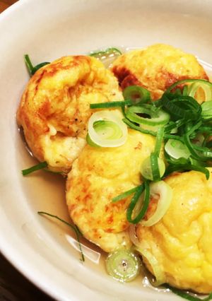 A picture of Akashiyaki: Fluffy Octopus Dumplings Made Easy with Takoyaki Mix.