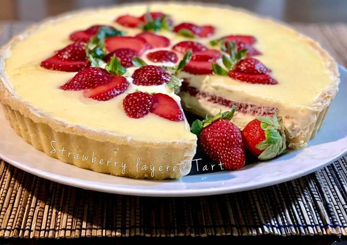Resep Strawberry Layered Tart (no-baked) yang Menggugah Selera