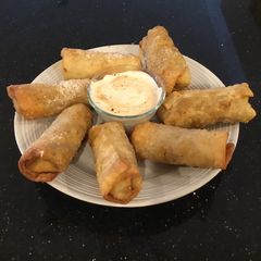 A picture of Tuscan Beef Shortrib Egg rolls.
