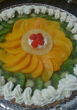 Una foto de Tarta con crema chantilly