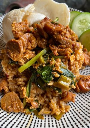 Foto resep Nasi goreng gila gerobak menteng manis gurih