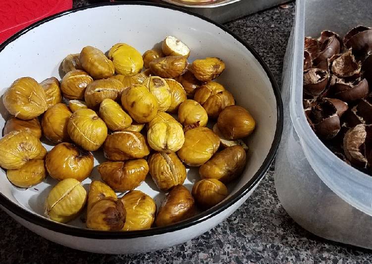 Recipe of Any-night-of-the-week Oven Roasted Chestnut 烤板栗,轻松去壳