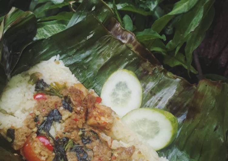 Nasi Bakar Orek Oncom