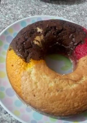 صورة لوصفة طريقة عمل كيكة الالوان