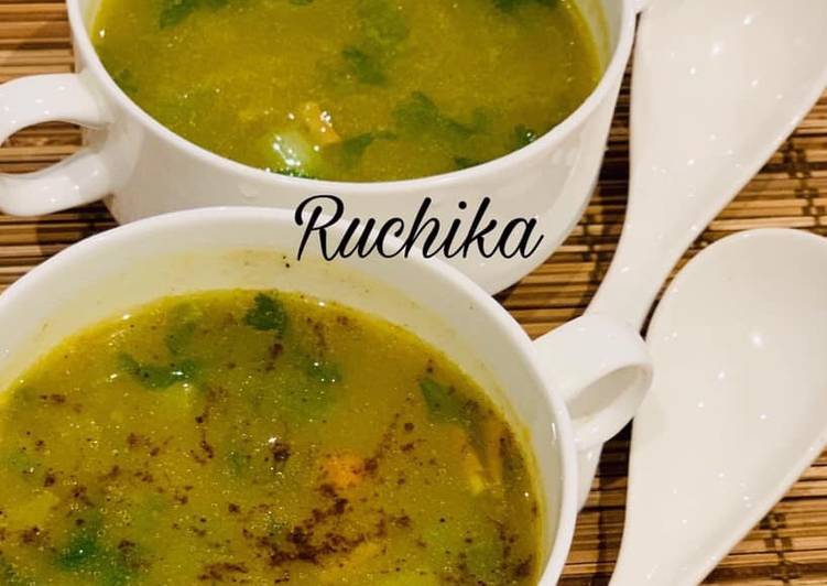 Recipe of Perfect Pumpkin and Green onion soup