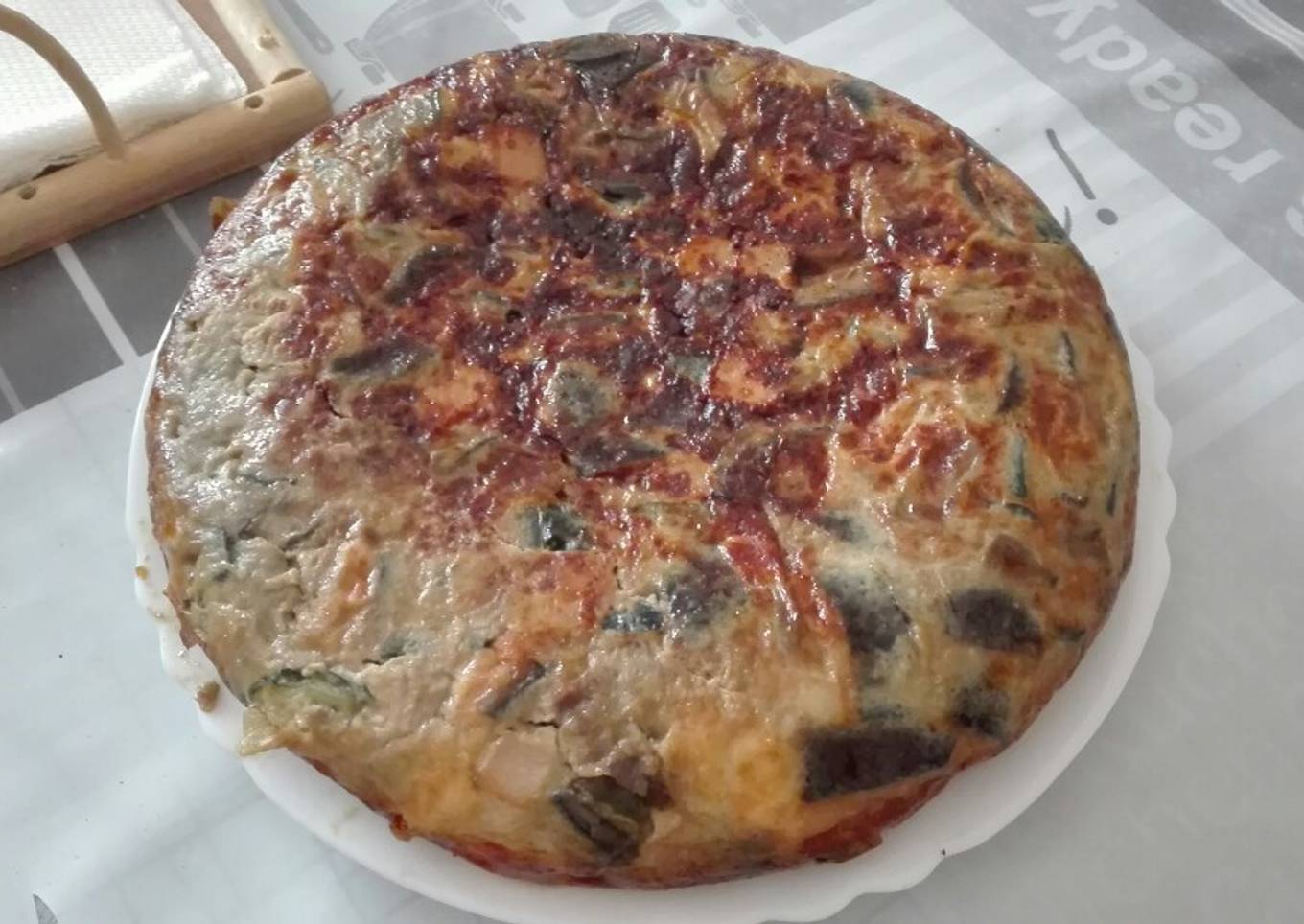 Tortilla de berenjenas y calabacín light