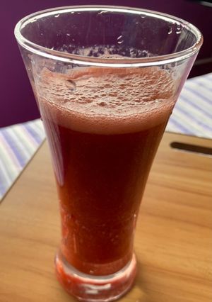 Una foto de Jugo helado de fresas
