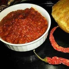 A picture of Schezwan sauce.