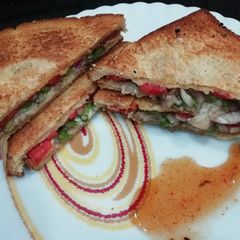Onion Capsicum Toast A picture of Onion Capsicum Toast.