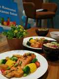 90. Honey & Soy Salmon Pan seared