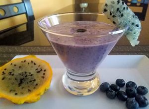 Una foto de Batido de arándanos y pitahaya 👍🇵🇪