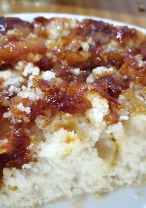 Una foto de Tarta de manzana invertida (apto vegana)