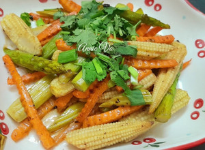 Hình của món Rau củ xào chay.
