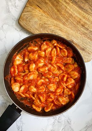 Una foto de Pasta casera sin huevo y sin máquina