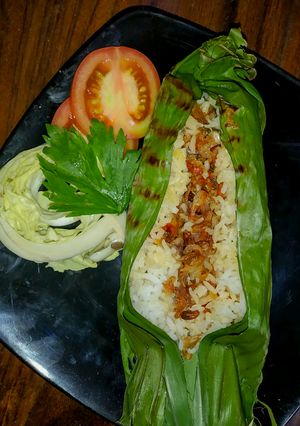 Foto resep Nasi bakar ikan peda