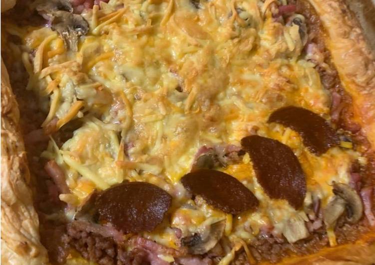 Receta de pizza con masa de hojaldre