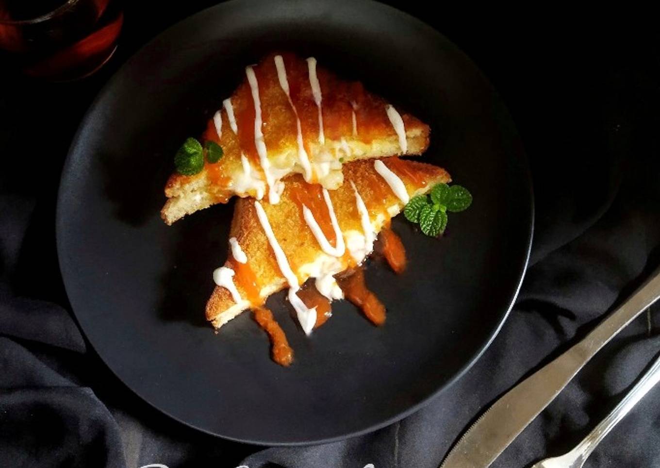 Roti Goreng Isi Ragout Keju Lumer