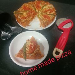 Homemade pizza A picture of Homemade pizza.