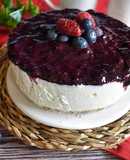 Tarta de queso con arándanos saludable