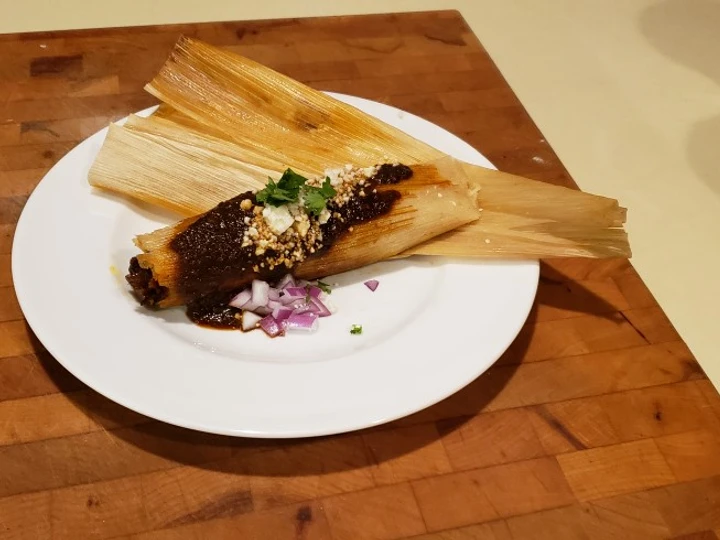 Recipe Smokey Red Chile Shredded Beef Tamales which So Delicious