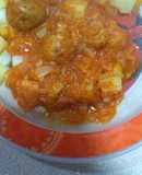 Albóndigas de lentejas con salsa fileto