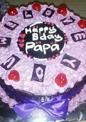 Foto resep Simple Birthday Cake with base Nutricake