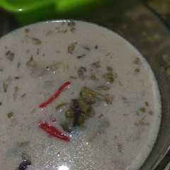 A picture of Sayur jantung pisang kacang hijau.