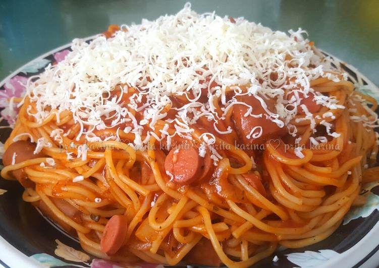 Spaghetti Bolognaise (ala sate sosis) 👍