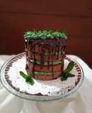 Minitorta choco-menta con drip cake