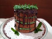 Una foto de relleno de menta para chocolates