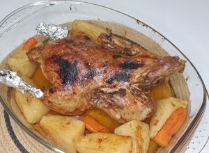 صورة لوصفة بطه في الفرن مع بطاطس