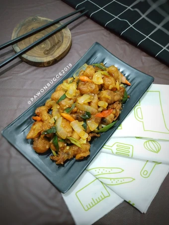 Cara Mudah Membuat Resep  Cumi Asin Goreng Tepung Saus Asam Manis Pedas yang Enak Banget, Lezat Sekali