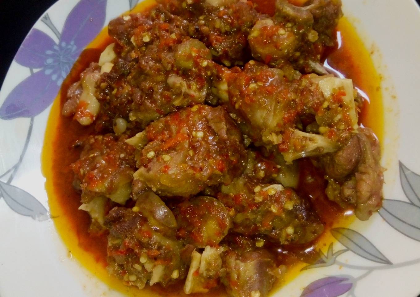 Pepper soup with meat