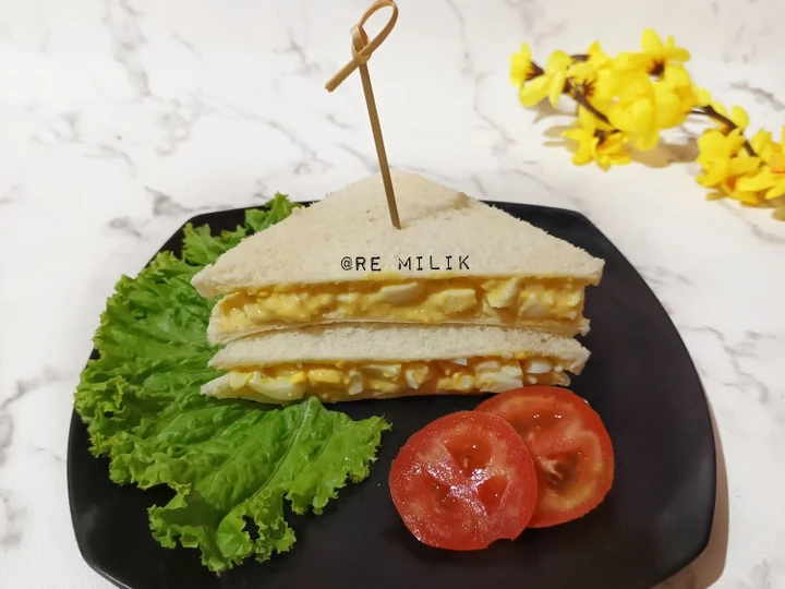 Cara Gampang Membuat Resep 272. Egg Mayo Sandwich yang Uenak Anti Ribet, Mantap Sekali