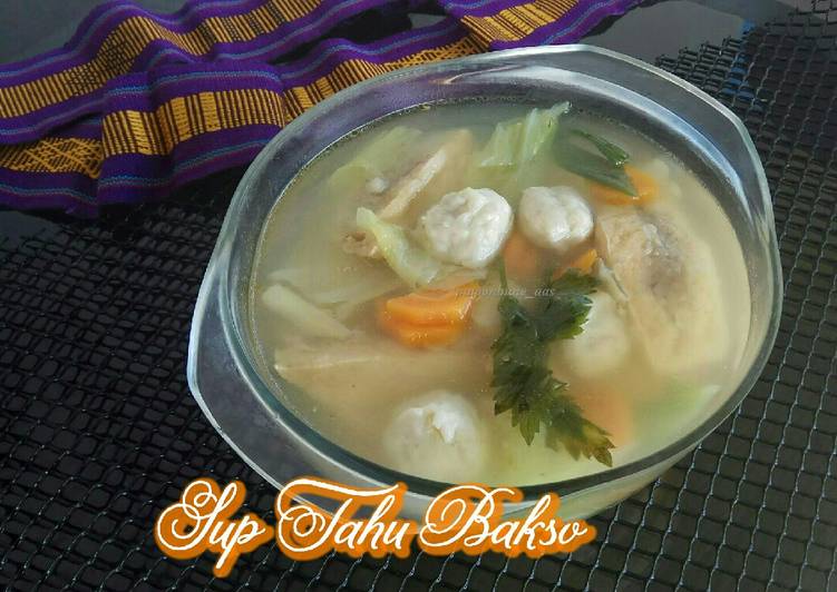Langkah Mudah untuk Menyiapkan Sup Tahu Bakso (simple cemplung2), Lezat Sekali