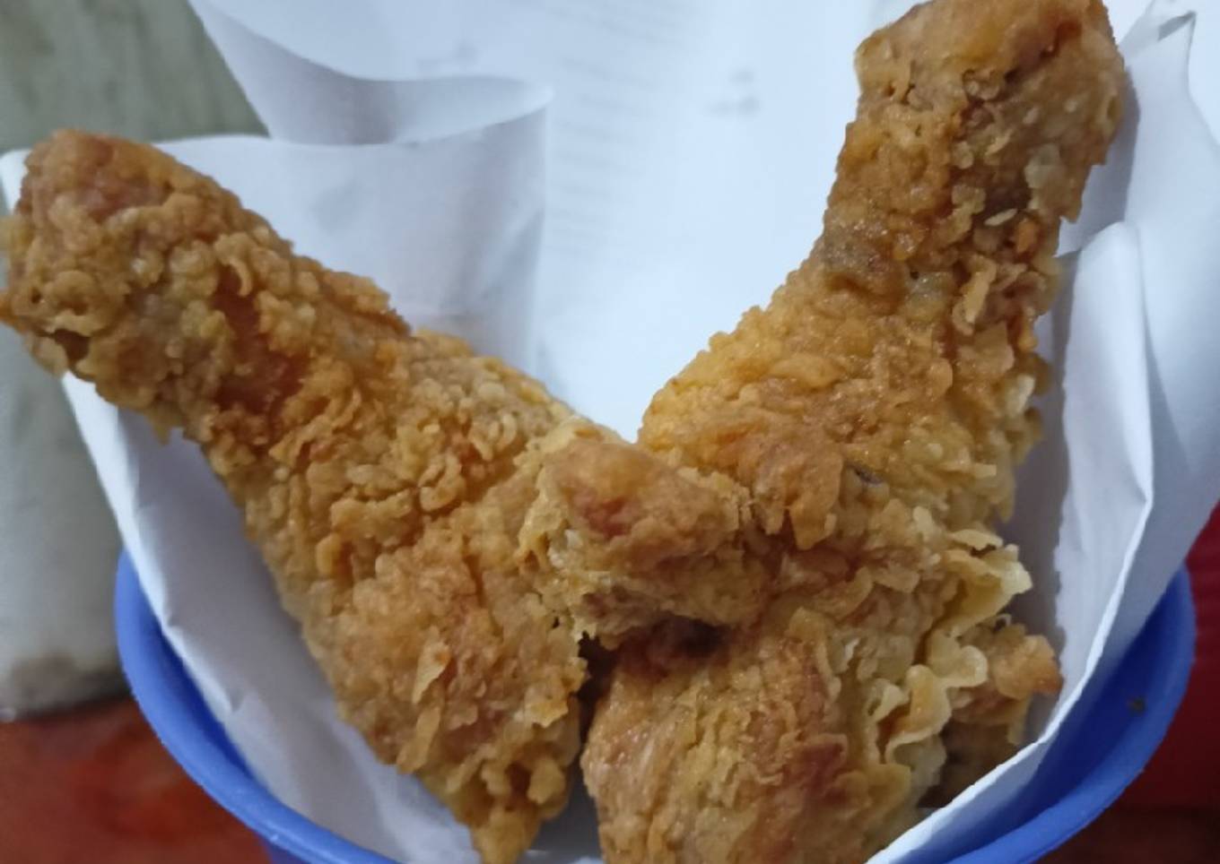 Ayam krispi 2 bahan tanpa baking soda