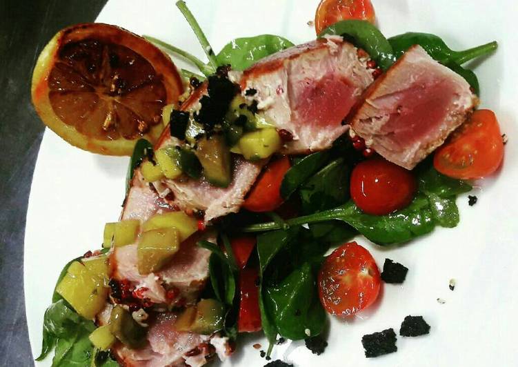 Step-by-Step Guide to Make Quick Red pepper Tuna steak