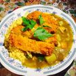 Kare japan with chicken katsu + nasi jagung