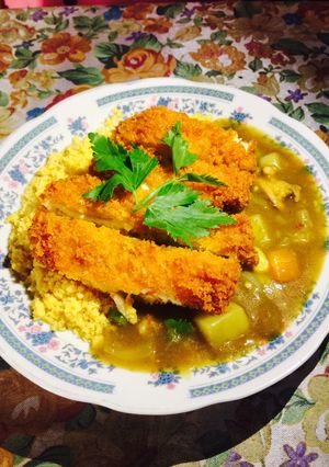 Foto resep Kare japan with chicken katsu + nasi jagung