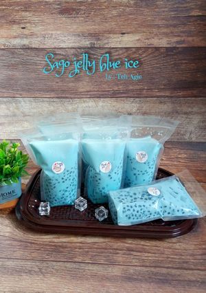 Foto resep Sago jelly blue ice (ide jualan)