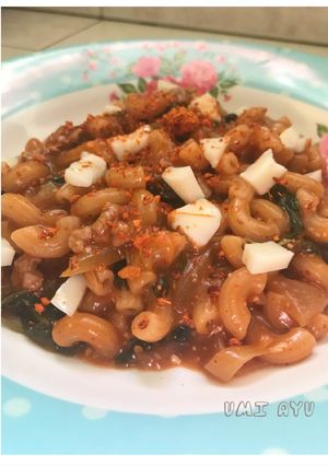 Foto resep Macaroni Bayam Saos Barbecue