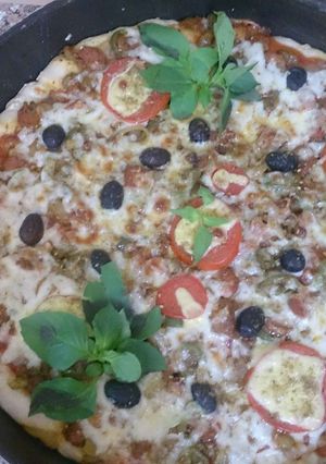 صورة لوصفة طريقة عمل بيتزا النقانق