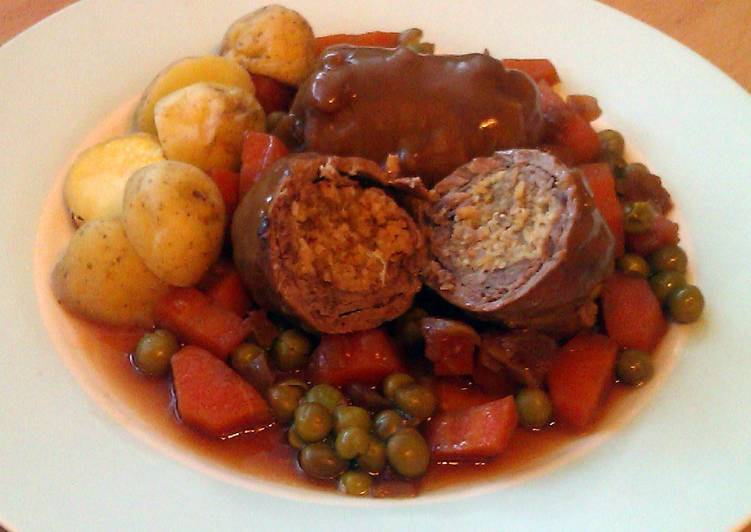 Recipe of Award-winning Vickys Scottish Beef Olives with Onion Gravy, GF DF EF SF NF